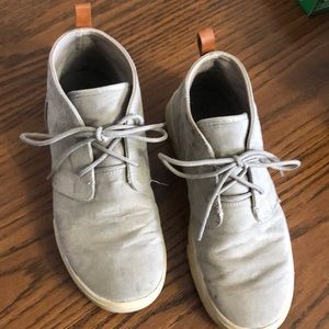 Big boys size 4 suede high top dress shoes